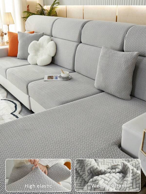 1PC Jacquard Elastic Sofa Cushion Cover Modern Couch Cover Slipcovers Sofas Set For Living Room Bedroom Outdoor Sofa Protective Cover L Shape Sofa Cover Combination Chaise Sectional Couch Cover Cushion Covers Seats Sofa Universal All Seasons